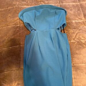 princess polly Alaska Strapless Mini Dress Blue